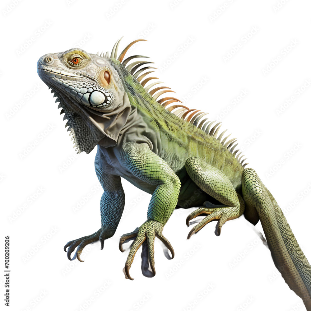 iguana on white background iguana on white background