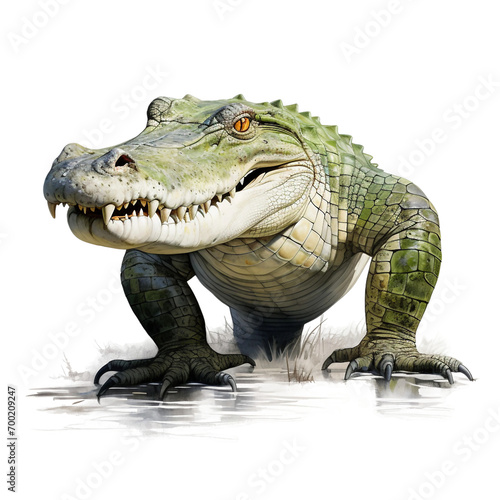 crocodile isolated on white background