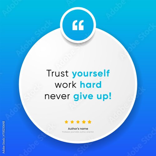 3D bubble testimonial banner, quote, infographic. Social media post template designs for quotes. Empty speech bubbles, quote bubbles and text box. Vector Illustration EPS10.