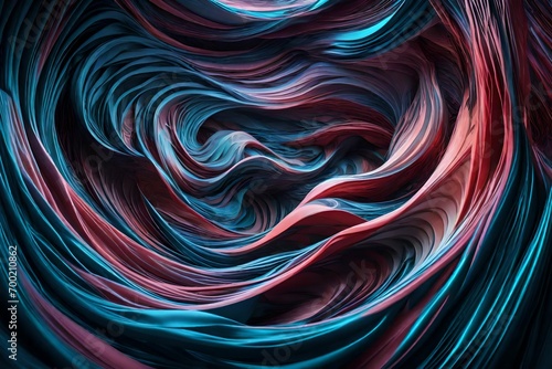  3D space filled with silk-like shapes forming a gorgeous and enchanting abstract background.
