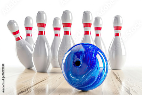 bowling ball hitting pins