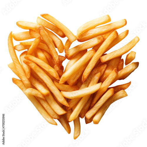 French fries in heart shape, French Fries lover