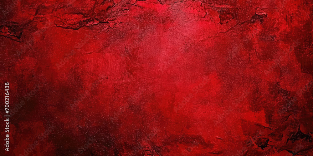 red wall texture rough background dark concrete floor or old grunge background.red Abstract Background. Painted red Color Stucco Wall Texture With Copy Space. Bright  - obrazy, fototapety, plakaty 