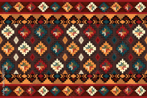 Seamless rug motif patterns,  contemporary art, tribal motifs