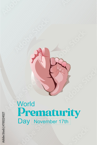 World Prematurity Day vector illustration