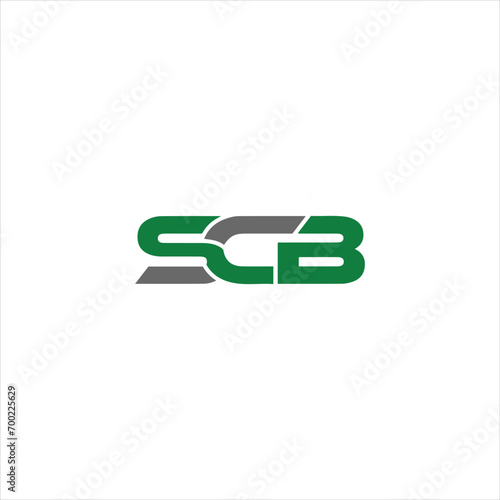 SCB logo. S C B design. White SCB letter. SCB, S C B letter logo design. Initial letter SCB linked circle uppercase monogram logo. S C B letter logo vector design. 