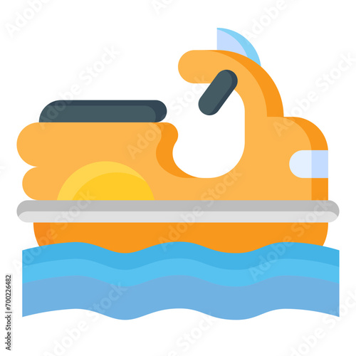  jet ski, water sport, sea transport, sea scooter, vehicle, transportation Flat Icon