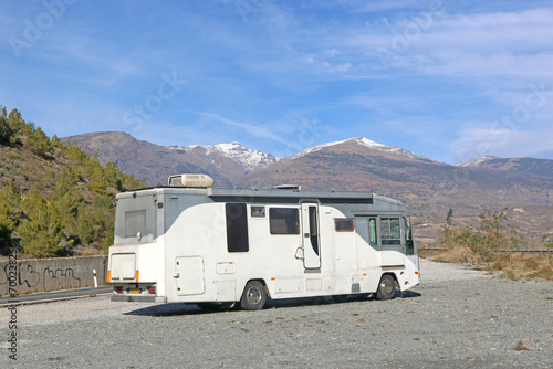 Motorhome in the Lecrin valley, Spain