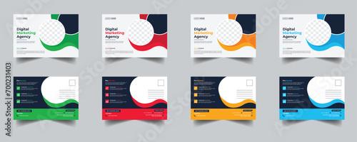 Modern Creative Corporate Post Card Template, Vector Template for Opening Invitation Editable, Professional Business Postcard Design, Event Card Design, Invitation Design, Direct Mail EDDM Template