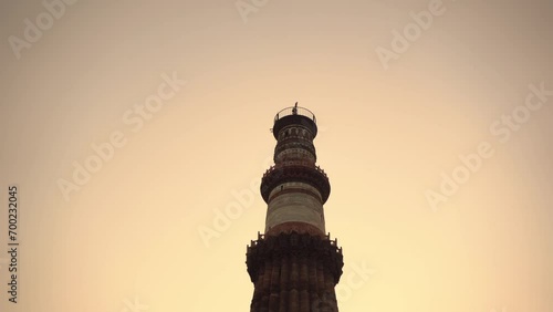 Qutab Minar located in New Delhi India, also known as Qutb or Qutub Minar, UNESCO world heritage sites photo