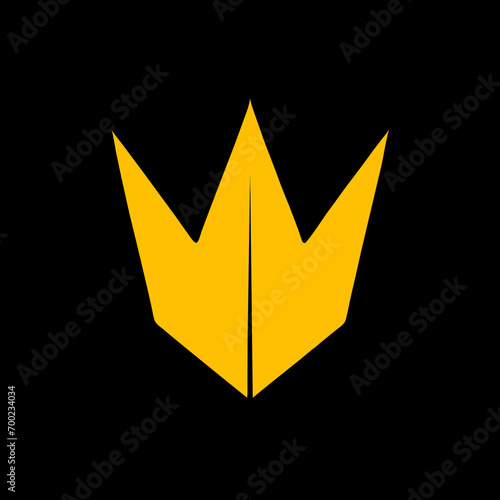 Crown Flat logo design creative