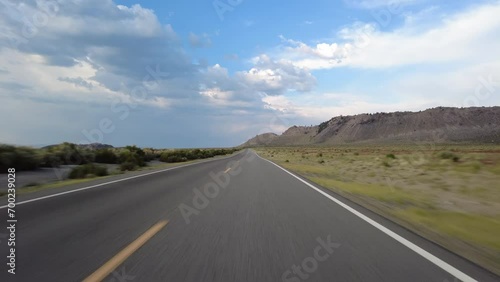 Mono Lake Highway 120 Eastbound 04 Driving Plate California USA photo