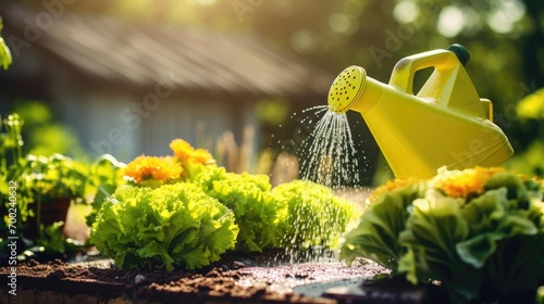 Garden Maintenance: With a vegetable garden, regular care is essential. Ensure that the garden is properly watered, weeded, and protected from pests.  photo