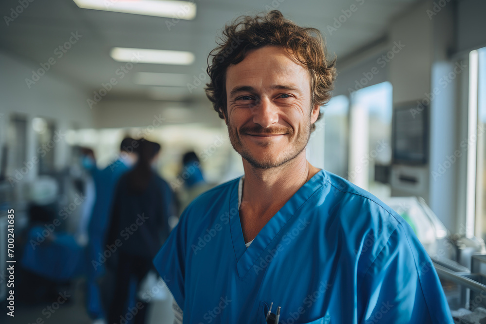 Cheerful Patient at Hospital Resting Cheerful Patient at Hospital Resting