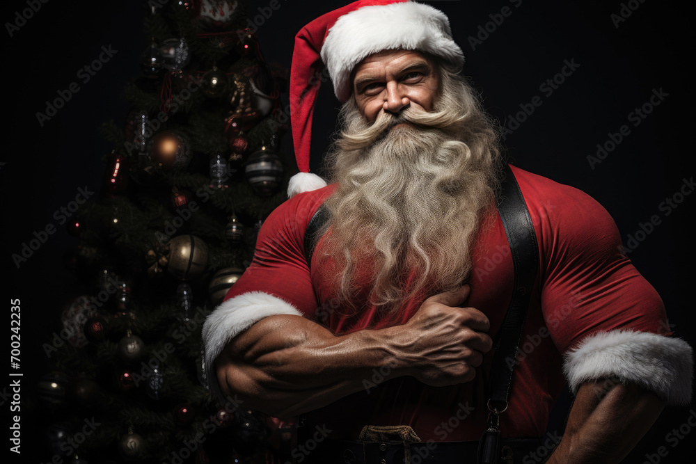 Jolly Jingle Gains: Muscular Santa Claus Jolly Jingle Gains: Muscular Santa Claus
