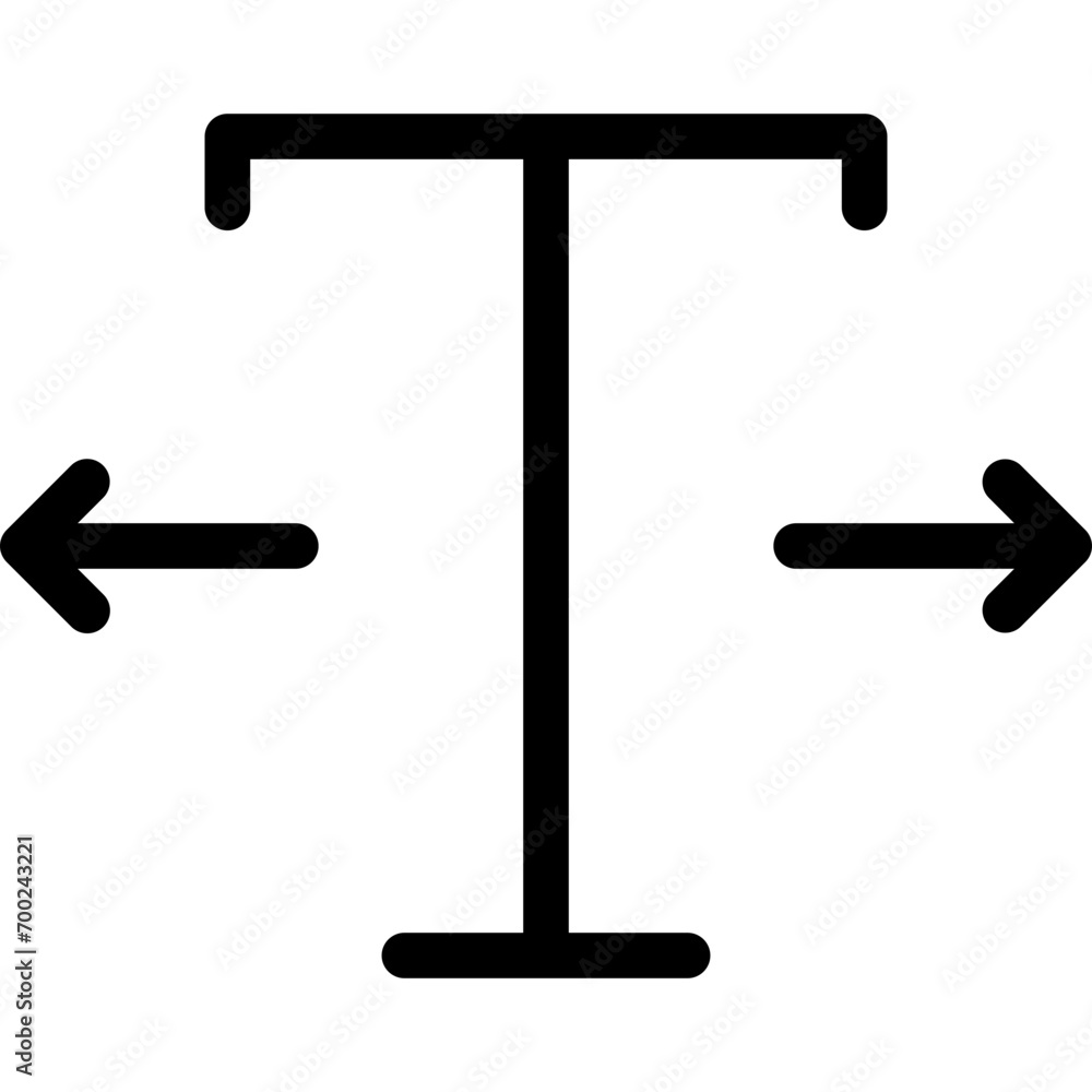 Text kerning icon in outline. Simple font space vector illustration — pixel-perfect icon. Text kerning icon in outline. Simple font space vector illustration — pixel-perfect icon.