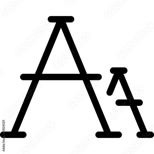 Font size icon in outline. Simple typography vector illustration — pixel-perfect icon.