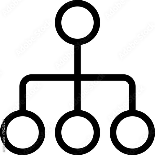 Hierarchy icon in outline. Simple structure vector illustration — pixel-perfect icon.