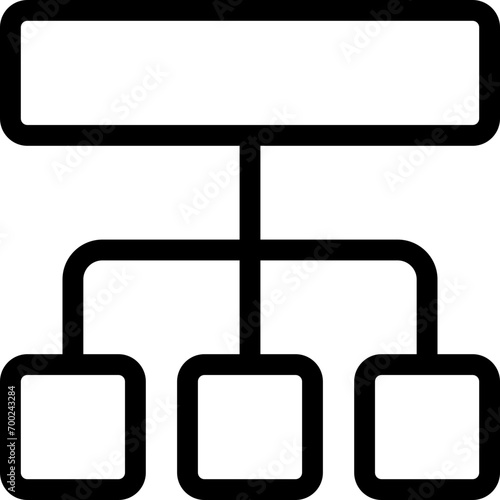 Hierarchy icon in outline. Simple structure vector illustration — pixel-perfect icon.