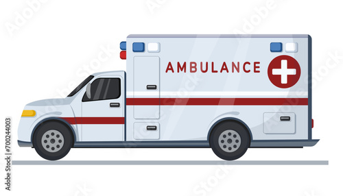 Ambulance vector illustration on white background