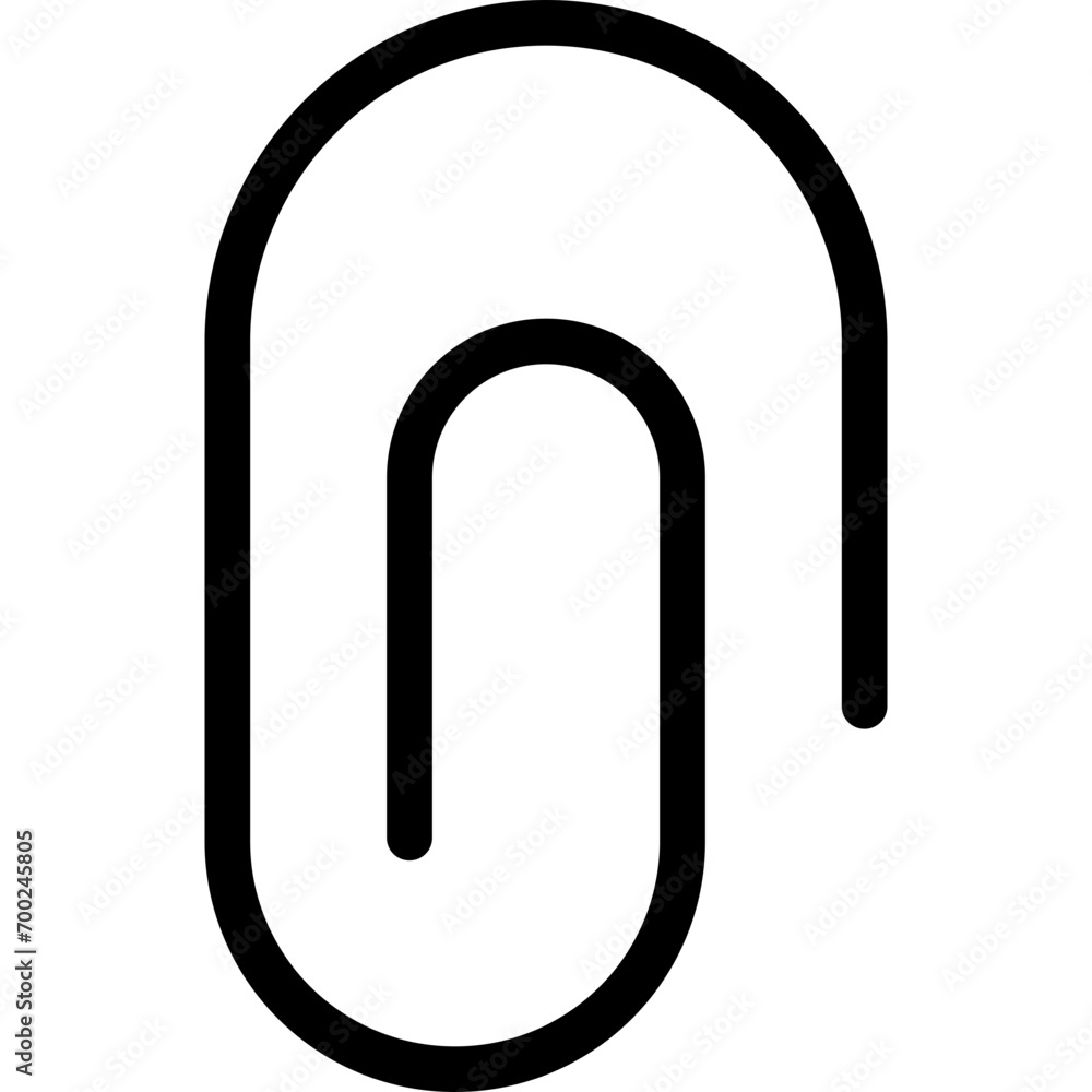 Paperclip icon in outline style. Simple attachment vector illustration — pixel-perfect icon. Paperclip icon in outline style. Simple attachment vector illustration — pixel-perfect icon.