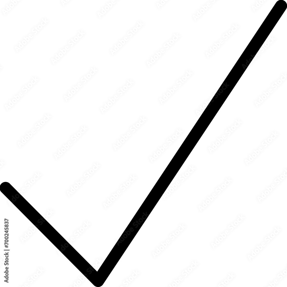 Checkmark icon in outline style. Simple tick symbol vector illustration — pixel-perfect icon. Checkmark icon in outline style. Simple tick symbol vector illustration — pixel-perfect icon.