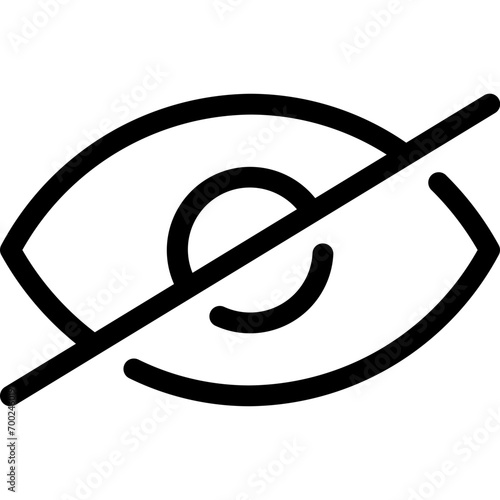 Icon of eye hide