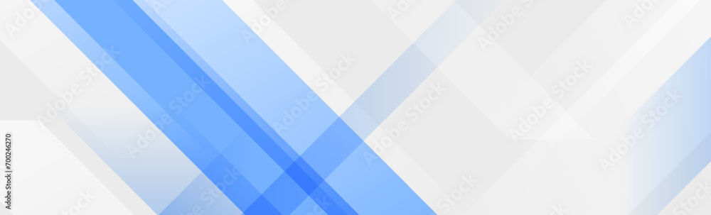 Blue and gray diagonal line footer design. Abstract horizontal sport background. Wide sporty banner template for presentation, footer, header, poster. Gradient geometric shape wallpaper. Vector header - obrazy, fototapety, plakaty 