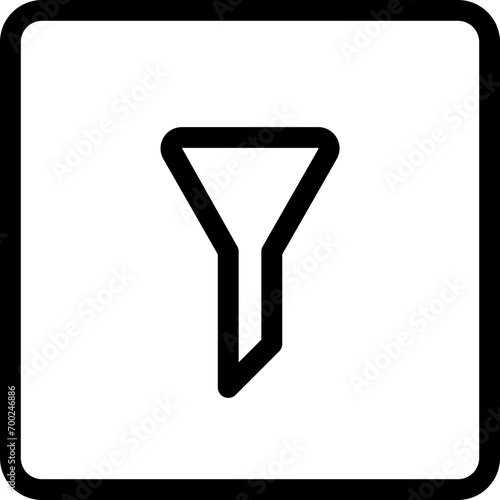 Filter icon in outline style. Simple funnel vector illustration — pixel-perfect icon.