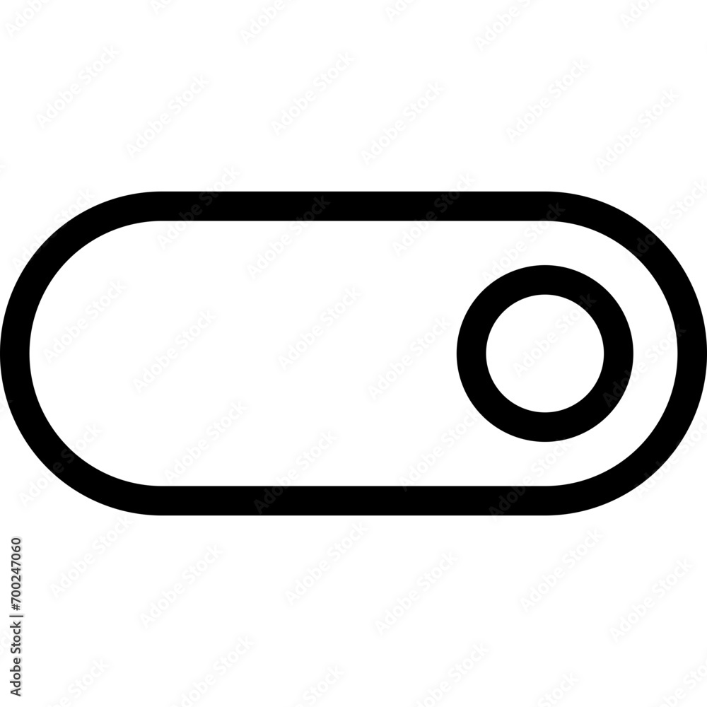 Switch on icon in outline style. Simple toggle vector illustration — pixel-perfect icon. Switch on icon in outline style. Simple toggle vector illustration — pixel-perfect icon.