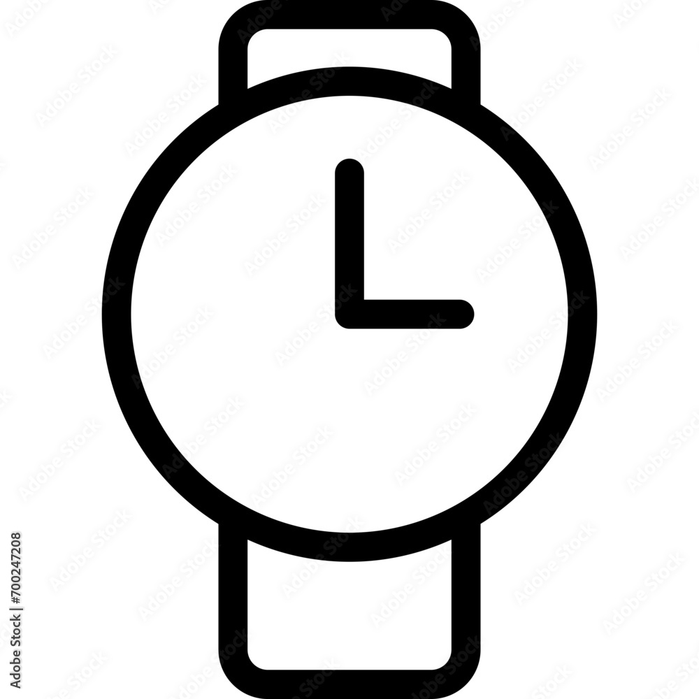 Watch icon in outline style. Simple time vector illustration — pixel-perfect icon. Watch icon in outline style. Simple time vector illustration — pixel-perfect icon.