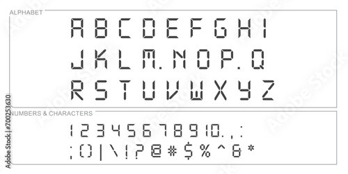 alphabet letters font set. typography font with trendy letters thin, bold, uppercase, lowercase and numbers. vector illustration.