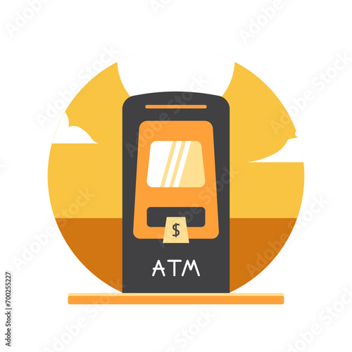 ATM Illustration Vector Isolated