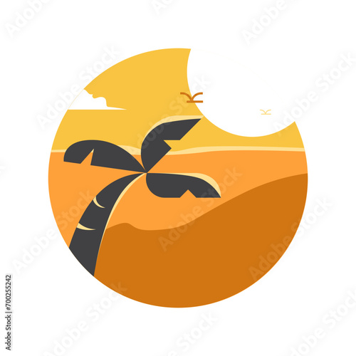 Beach Summer Illustration Vector Isolated