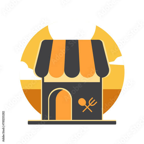 Restaurant Store Illustration Vector Isolated