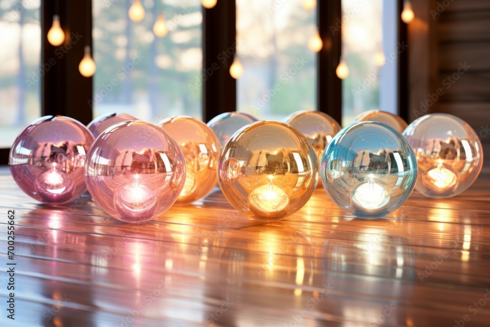 Reflective Christmas Balls - Generative AI Reflective Christmas Balls - Generative AI