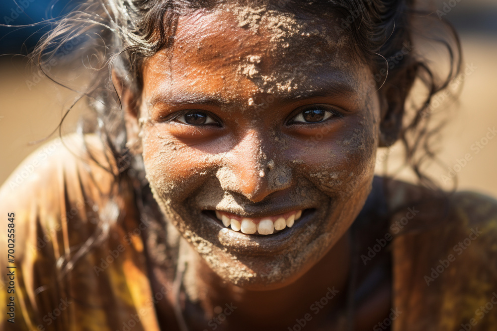 The Radiant Smile of a Volunteer Making a Difference, up-close The Radiant Smile of a Volunteer Making a Difference, up-close