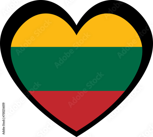 Free Download Lithuania Heart Icon - GFXLoad