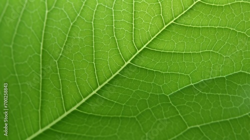 Macro of light green leaf nature background Ai Generative