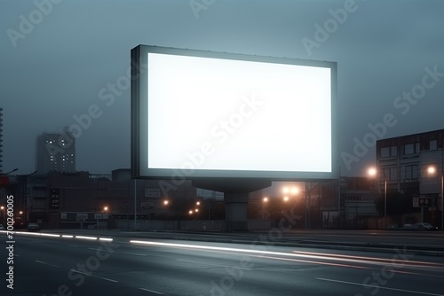 a large billboard on a road