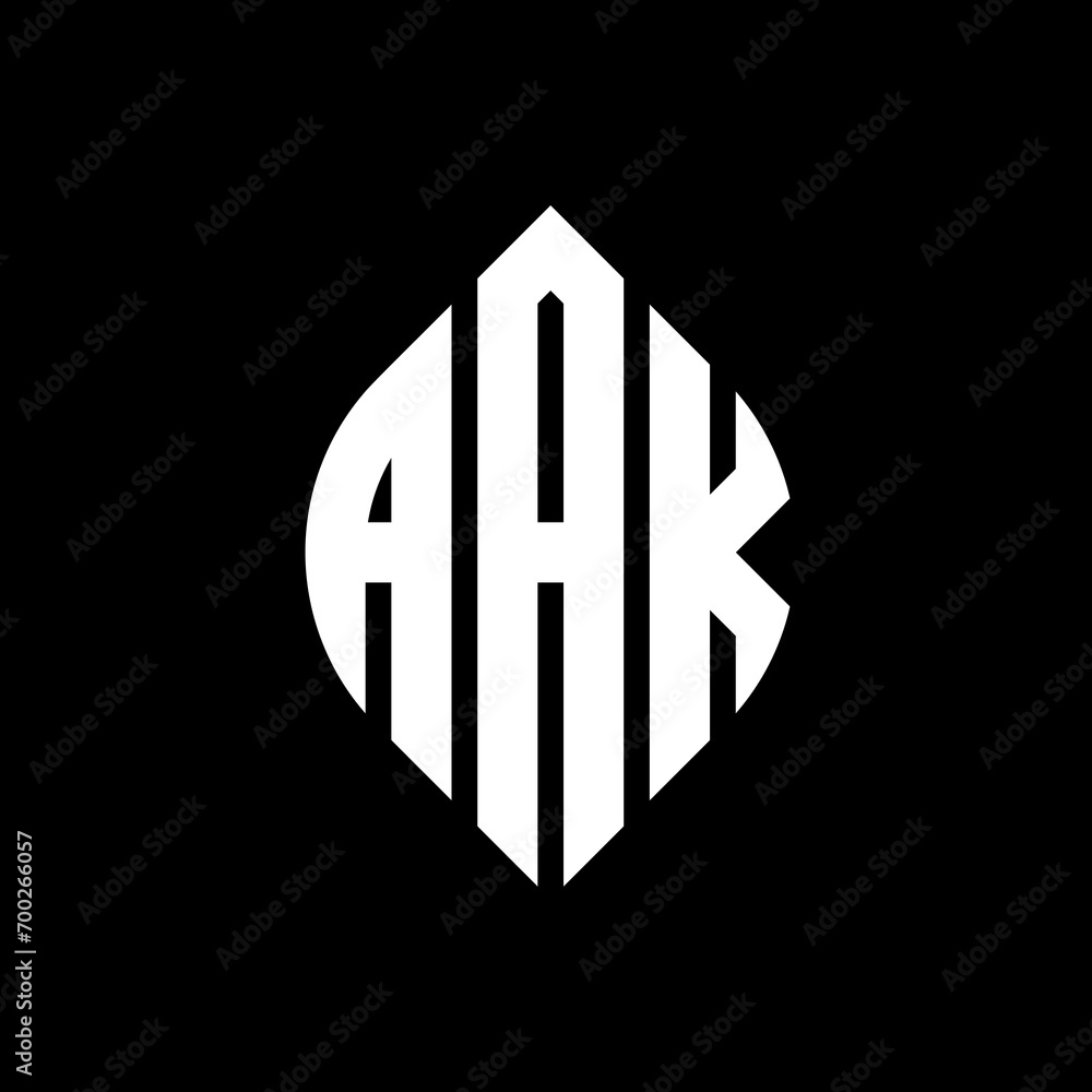 AAK circle letter logo design with circle and ellipse shape. AAK ellipse letters with typographic style. The three initials form a circle logo. AAK Circle Emblem Abstract Monogram Letter Mark Vector. AAK circle letter logo design with circle and ellipse shape. AAK ellipse letters with typographic style. The three initials form a circle logo. AAK Circle Emblem Abstract Monogram Letter Mark Vector.