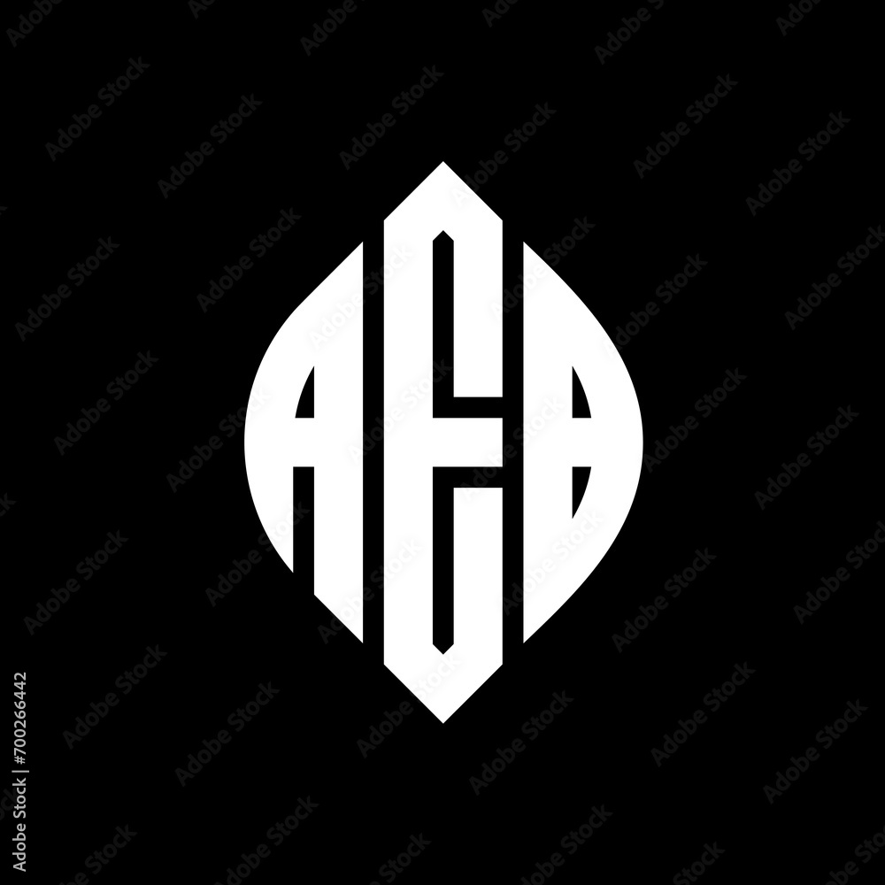AEB circle letter logo design with circle and ellipse shape. AEB ellipse letters with typographic style. The three initials form a circle logo. AEB Circle Emblem Abstract Monogram Letter Mark Vector. AEB circle letter logo design with circle and ellipse shape. AEB ellipse letters with typographic style. The three initials form a circle logo. AEB Circle Emblem Abstract Monogram Letter Mark Vector.