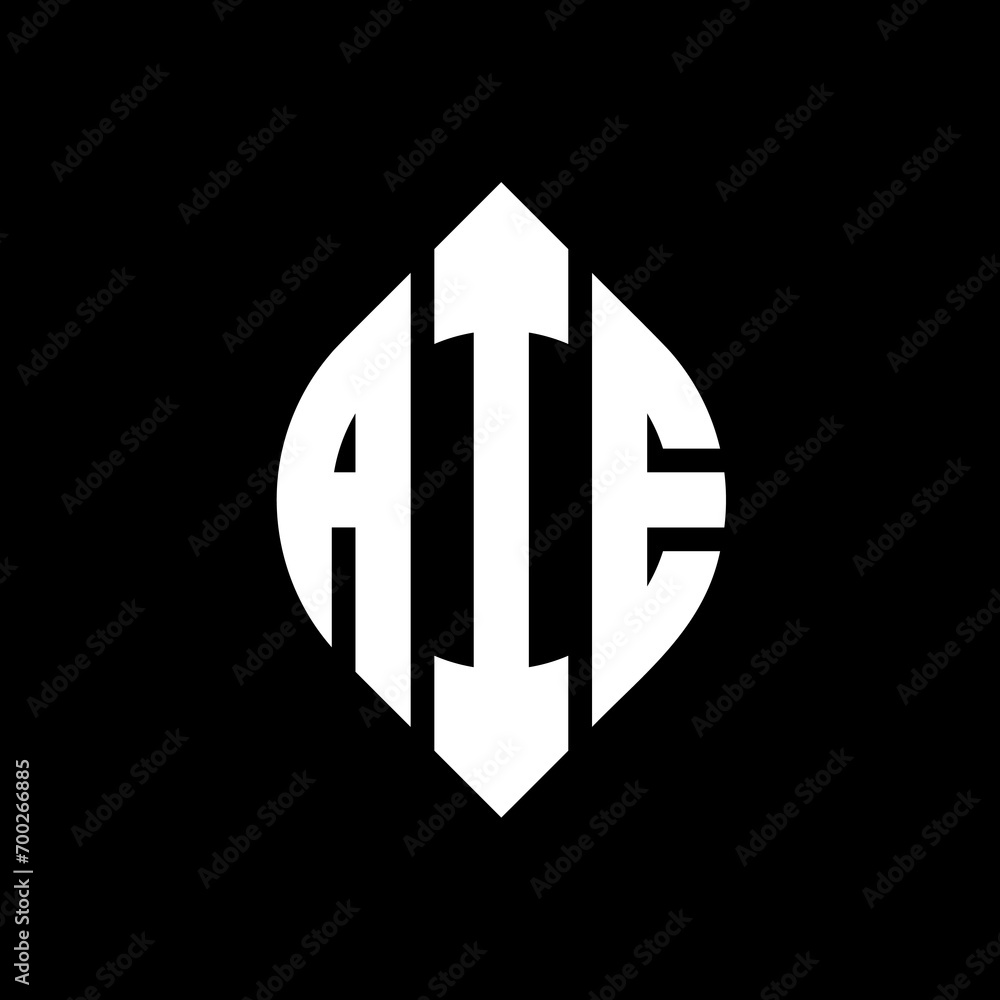 AIE circle letter logo design with circle and ellipse shape. AIE ellipse letters with typographic style. The three initials form a circle logo. AIE Circle Emblem Abstract Monogram Letter Mark Vector. AIE circle letter logo design with circle and ellipse shape. AIE ellipse letters with typographic style. The three initials form a circle logo. AIE Circle Emblem Abstract Monogram Letter Mark Vector.