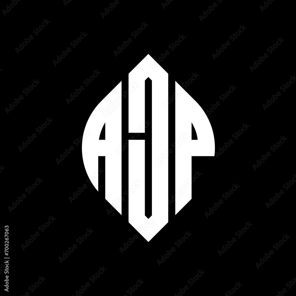 AJP circle letter logo design with circle and ellipse shape. AJP ellipse letters with typographic style. The three initials form a circle logo. AJP Circle Emblem Abstract Monogram Letter Mark Vector. AJP circle letter logo design with circle and ellipse shape. AJP ellipse letters with typographic style. The three initials form a circle logo. AJP Circle Emblem Abstract Monogram Letter Mark Vector.
