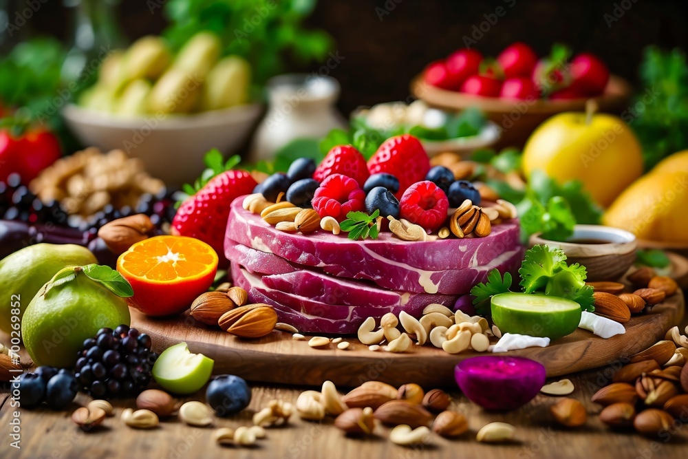 Fresh, Healthy, and Wholesome Foods. Table Full of Delicious Organic Bio Food. Fresh, Healthy, and Wholesome Foods. Table Full of Delicious Organic Bio Food.