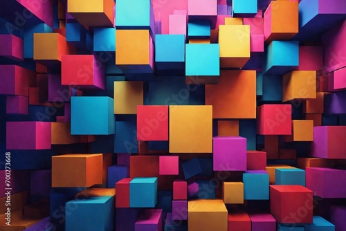 abstract colorful cubic background