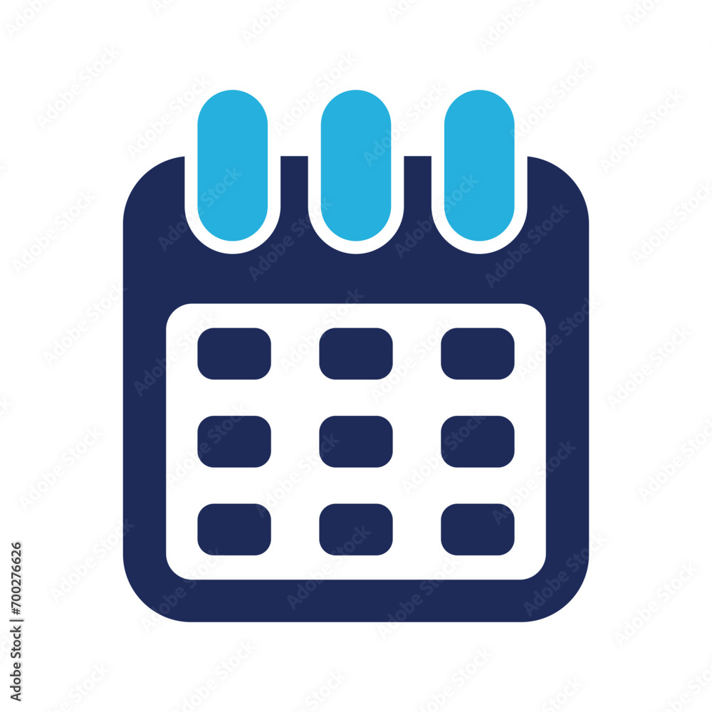 Schedule meeting icon flat solid vector illustration template in trendy style Schedule meeting icon flat solid vector illustration template in trendy style