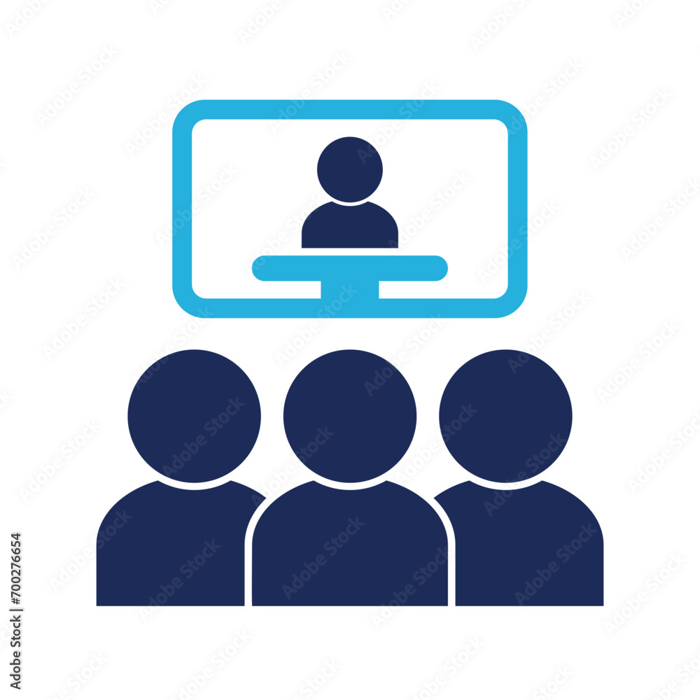 Seminar icon solid vector illustration template in trendy style Seminar icon solid vector illustration template in trendy style