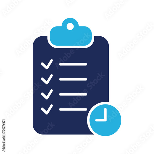 Planning icon solid vector illustration template in trendy style