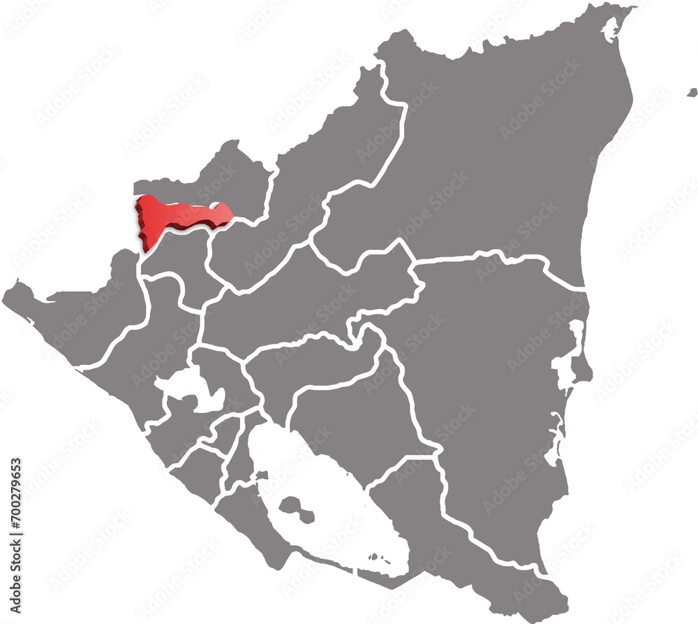 MADRIZ DEPARTMENT MAP PROVINCE OF NICARAGUA 3D ISOMETRIC MAP MADRIZ DEPARTMENT MAP PROVINCE OF NICARAGUA 3D ISOMETRIC MAP